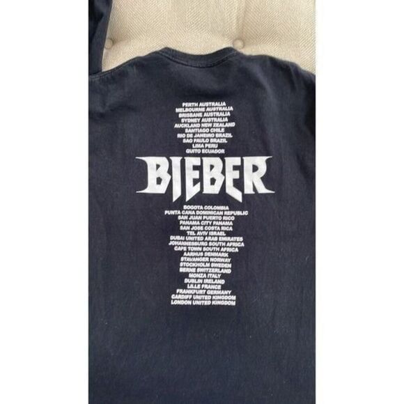Justin Bieber Purpose Stadium Tour 2 Side LS Concert T-Shirt S - Picture 6 of 7
